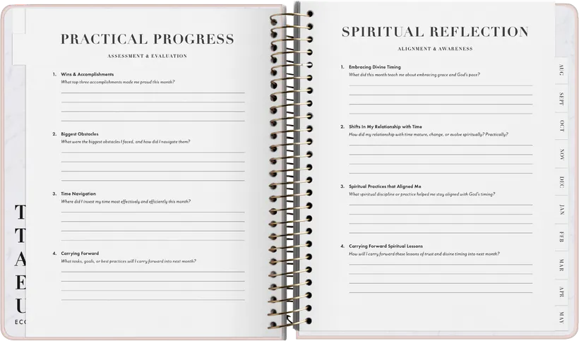 Practical Progress and Spiritual Reflection spread