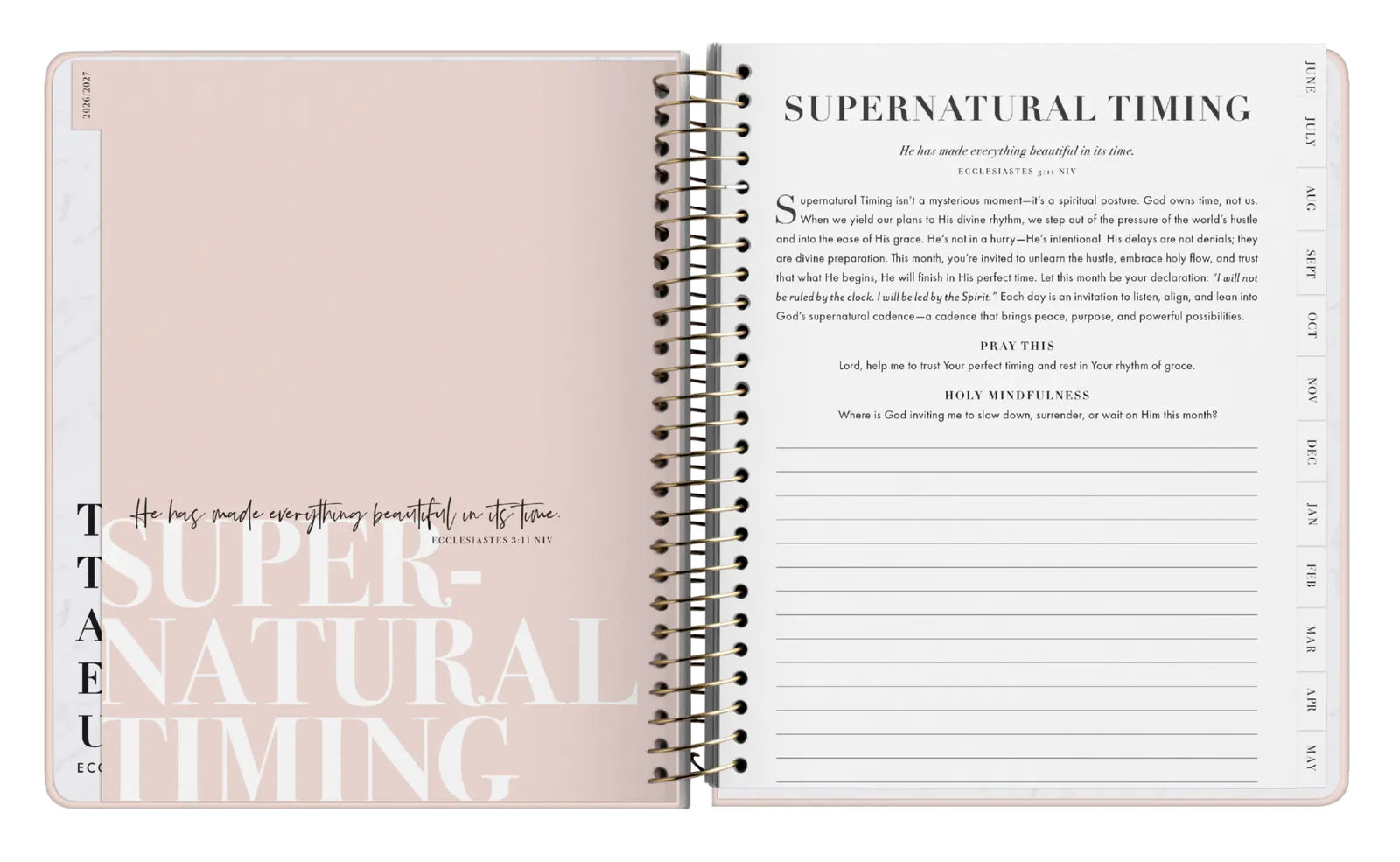 Supernatural Timing planner spread